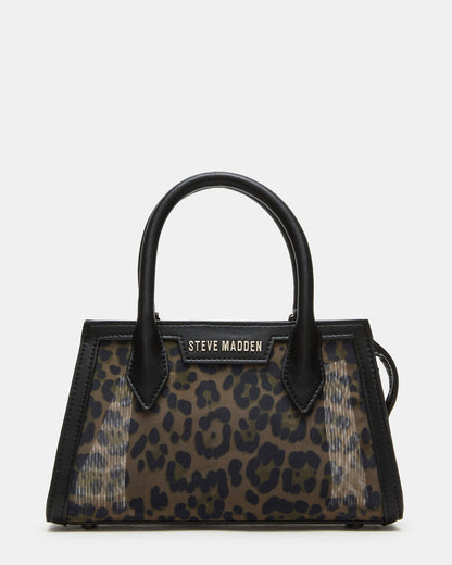 PEACHY Leopard Women's Mini Top-Handle Mesh Handbag Steve Madden LEOPARD