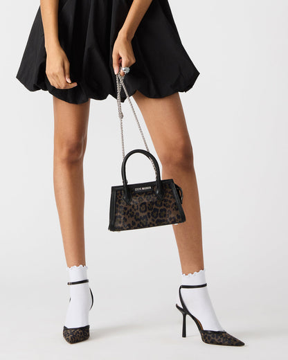 PEACHY Leopard Women's Mini Top-Handle Mesh Handbag Steve Madden LEOPARD