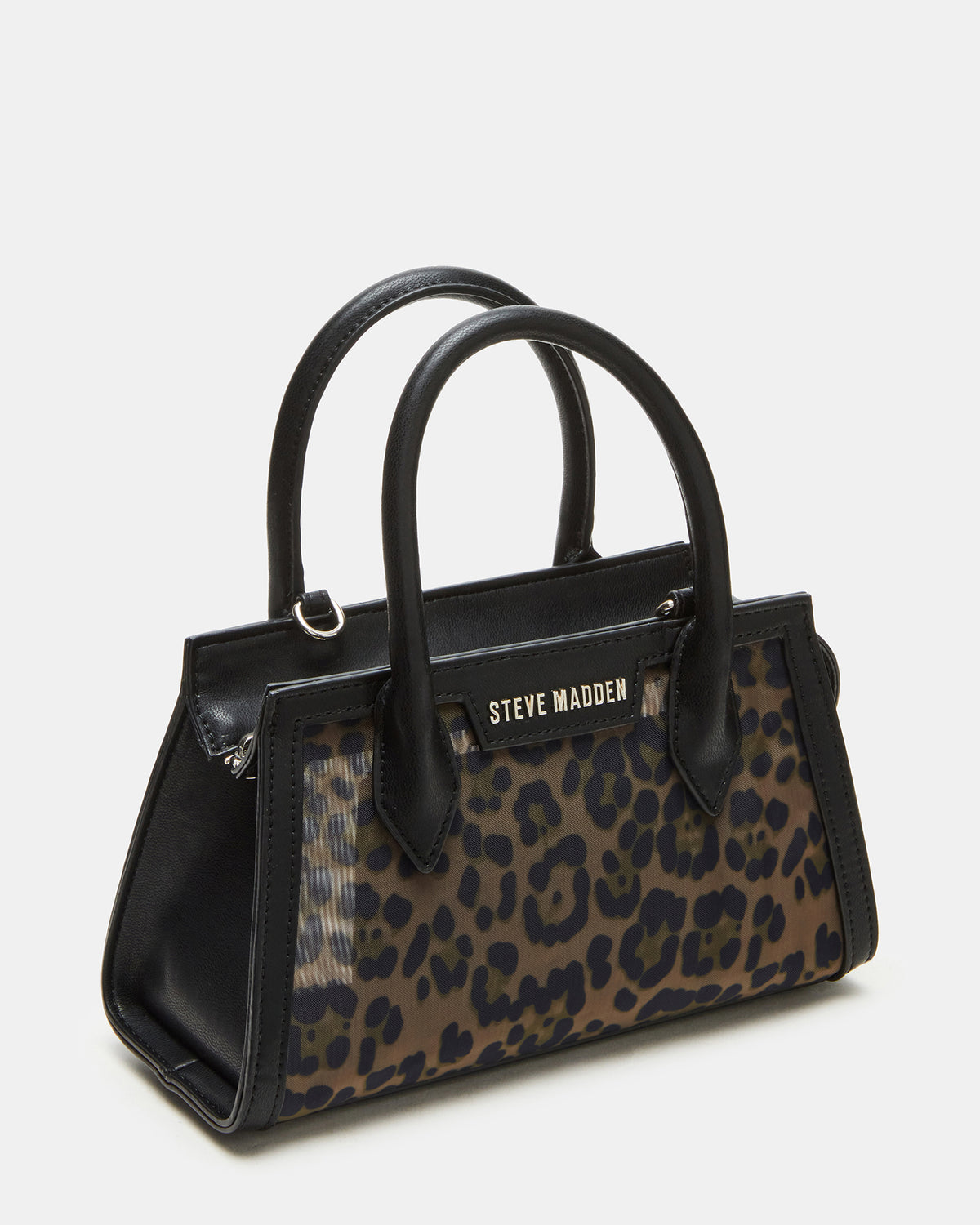 PEACHY Leopard Women's Mini Top-Handle Mesh Handbag Steve Madden LEOPARD