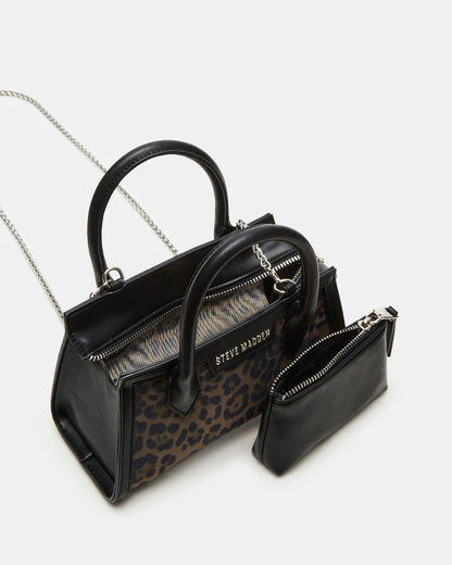 PEACHY Leopard Women's Mini Top-Handle Mesh Handbag Steve Madden LEOPARD