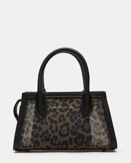 PEACHY Leopard Women's Mini Top-Handle Mesh Handbag Steve Madden LEOPARD