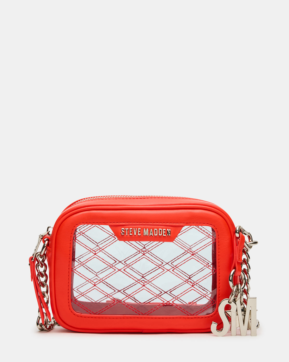 JELLY Bag Red Clear Camera Crossbody Handbag Steve Madden RED