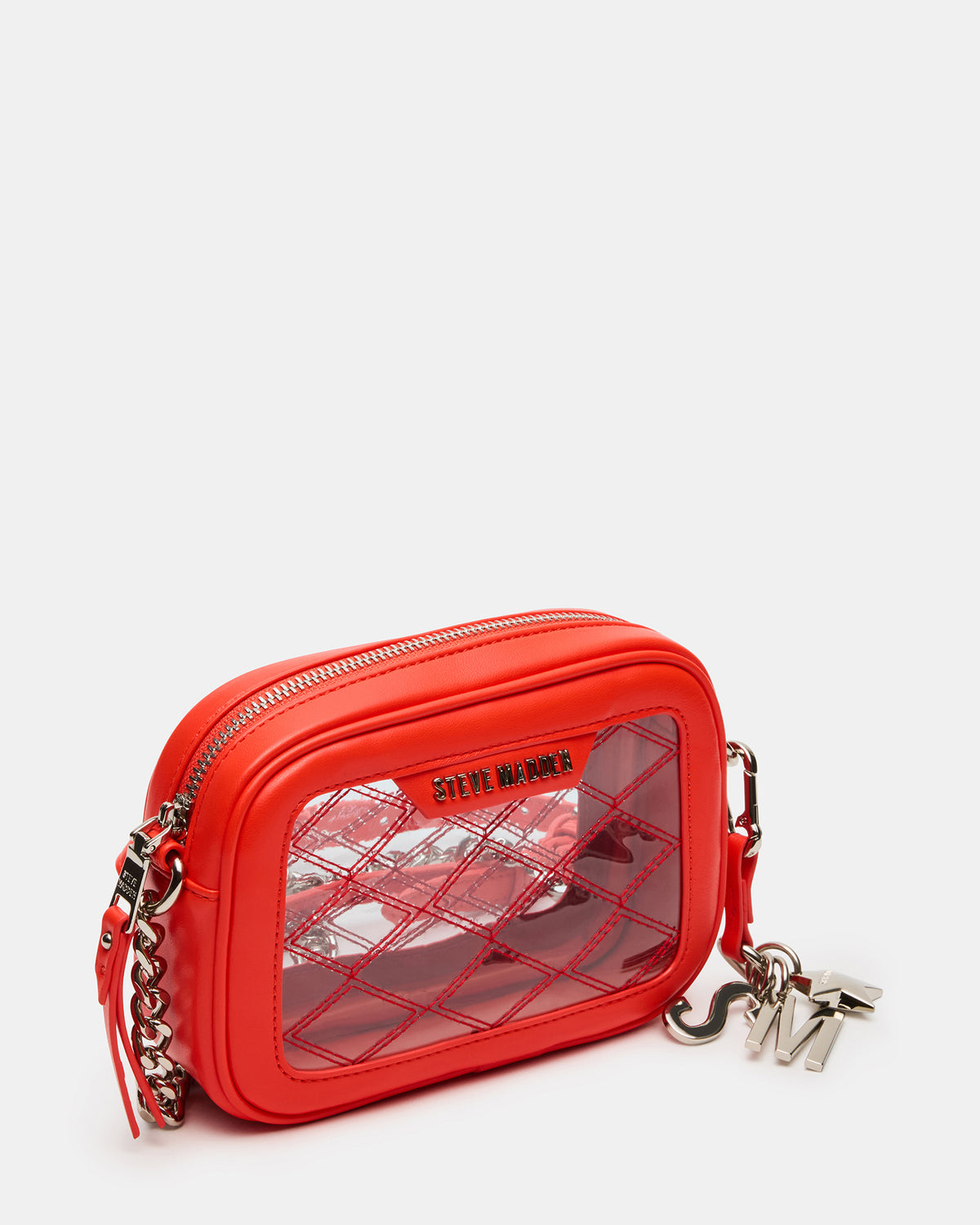JELLY Bag Red Clear Camera Crossbody Handbag Steve Madden RED
