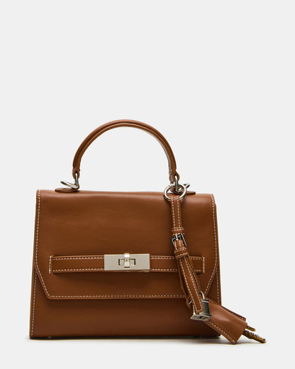 ELLOISE Bag Cognac Structured Mini Crossbody Handbag Steve Madden COGNAC
