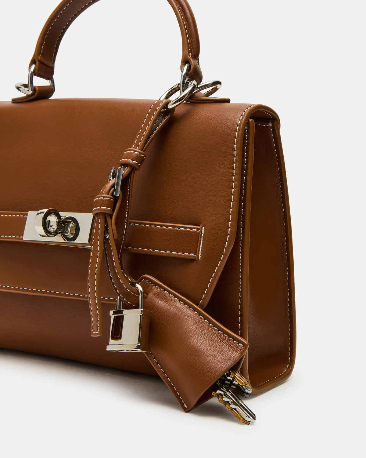 ELLOISE Bag Cognac Structured Mini Crossbody Handbag Steve Madden COGNAC