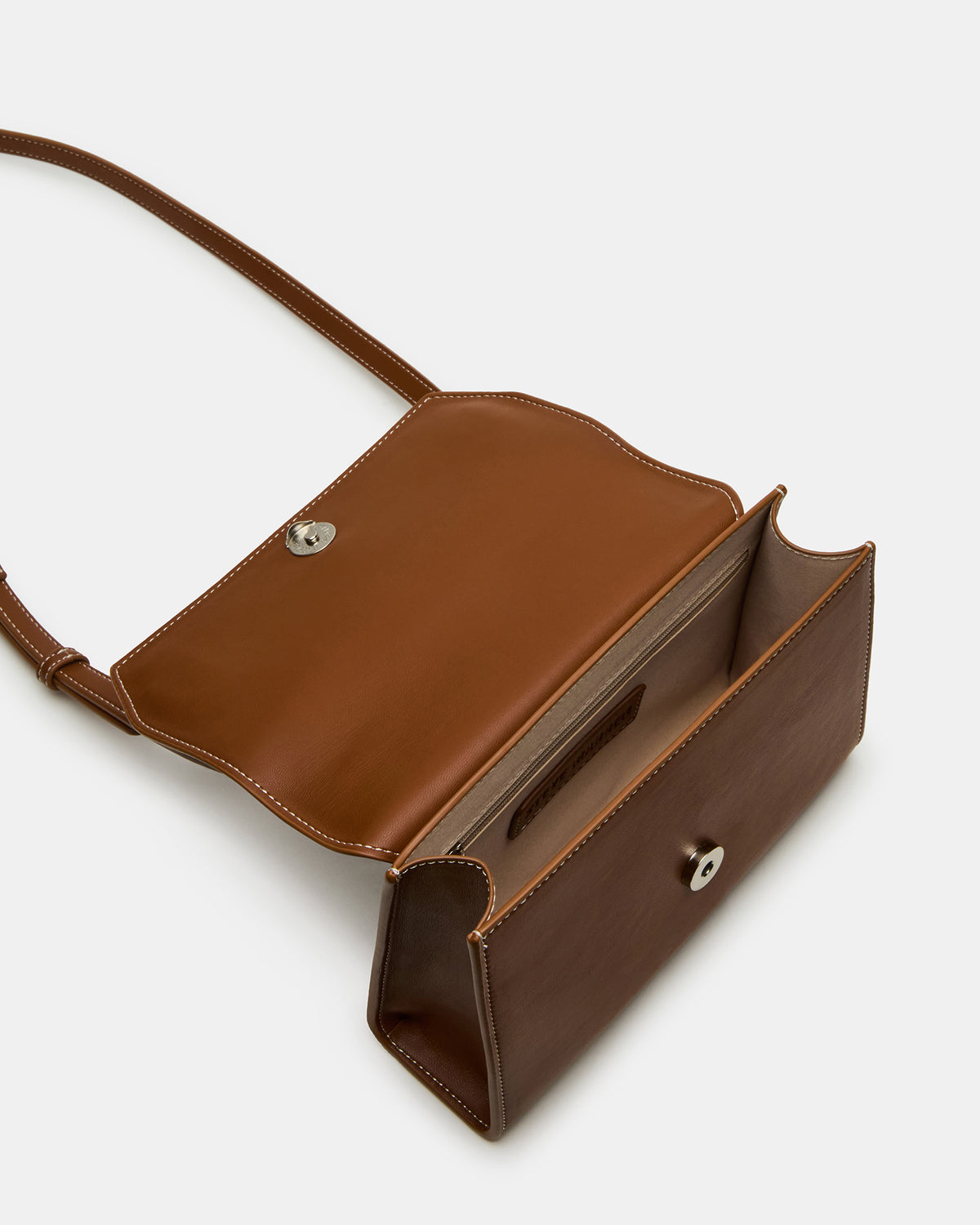 ELLOISE Bag Cognac Structured Mini Crossbody Handbag Steve Madden COGNAC