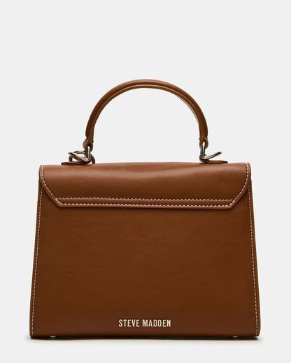 ELLOISE Bag Cognac Structured Mini Crossbody Handbag Steve Madden COGNAC
