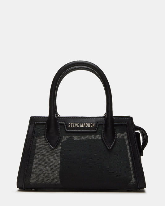 PEACHY Black Women's Mini Top-Handle Mesh Handbag Steve Madden BLACK