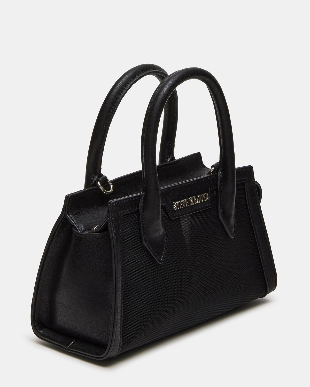 PEACHY Black Women's Mini Top-Handle Mesh Handbag Steve Madden BLACK