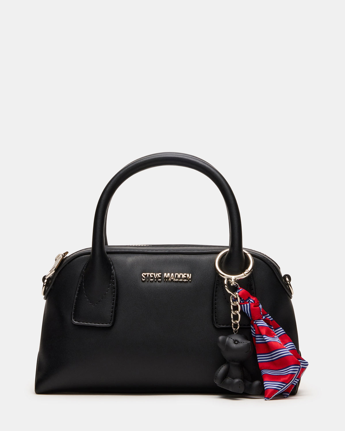 MELODIE Bag Black Dome Satchel Top-Handle Crossbody Handbag Steve Madden BLACK