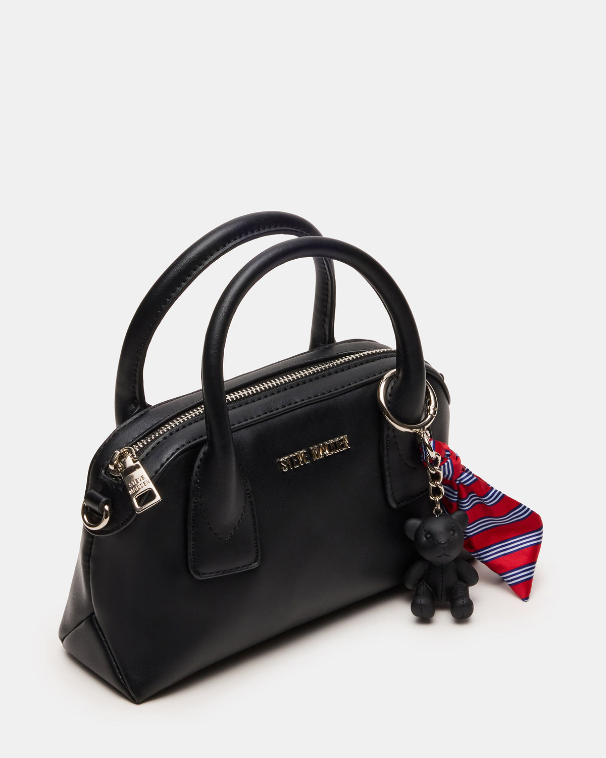 MELODIE Bag Black Dome Satchel Top-Handle Crossbody Handbag Steve Madden BLACK