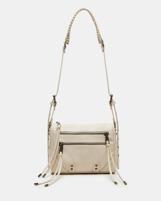 RIGBY Taupe Women's Fringe Studded Crossbody Handbag Steve Madden TAUPE