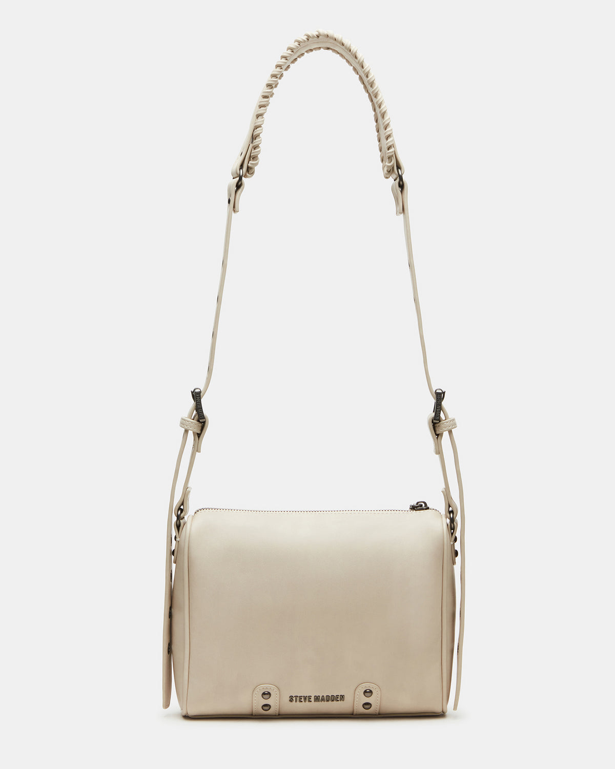 RIGBY Taupe Women's Fringe Studded Crossbody Handbag Steve Madden TAUPE