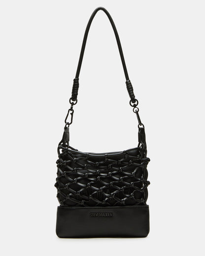 ARDA Black/Black Women's Crossbody Pouch Handbag Steve Madden BLACK BLACK