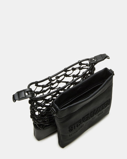 ARDA Black/Black Women's Crossbody Pouch Handbag Steve Madden BLACK BLACK