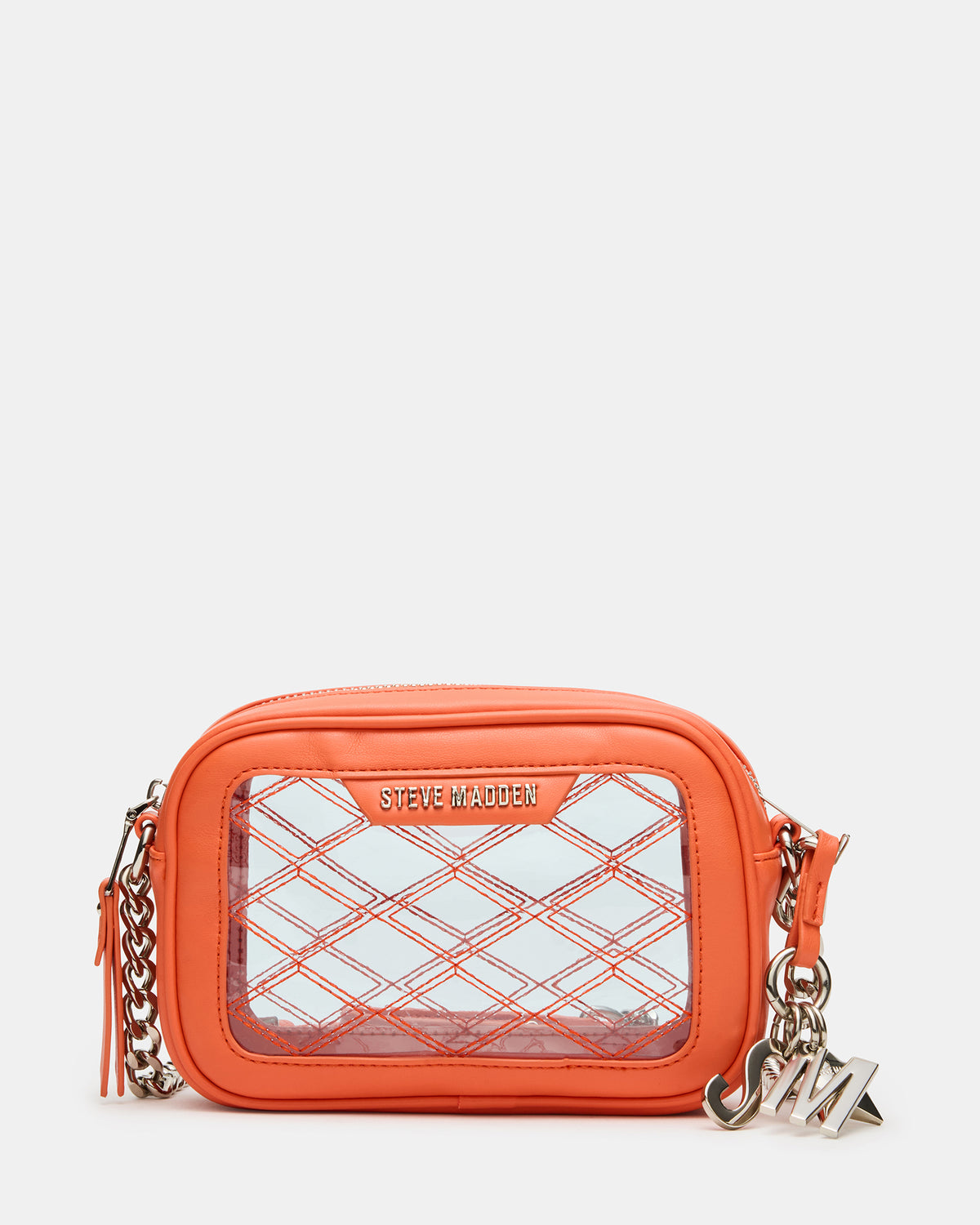 JELLY Bag Orange Clear Camera Crossbody Handbag Steve Madden ORANGE