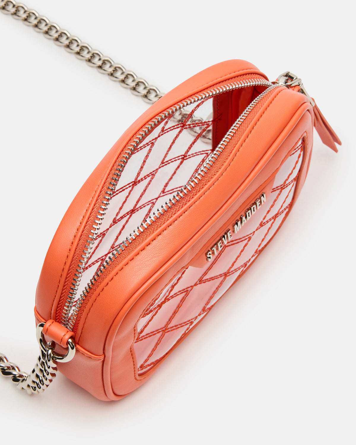 JELLY Bag Orange Clear Camera Crossbody Handbag Steve Madden ORANGE