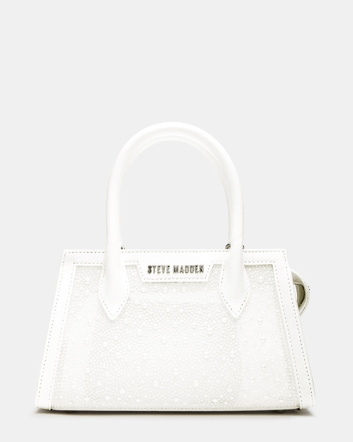 PEACH White Multi Women's Mini Top-Handle Mesh Handbag Steve Madden WHITE MULTI