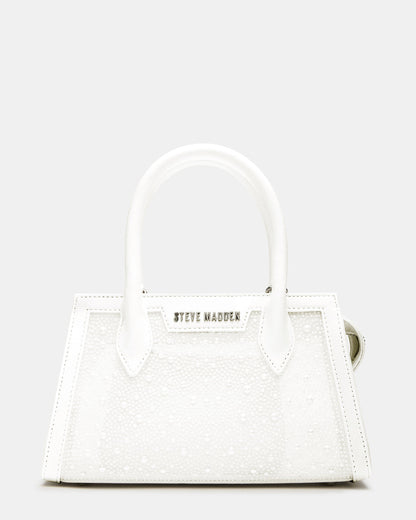 PEACH White Multi Women's Mini Top-Handle Mesh Handbag Steve Madden WHITE MULTI