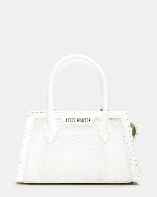 PEACH White Multi Women's Mini Top-Handle Mesh Handbag Steve Madden WHITE MULTI
