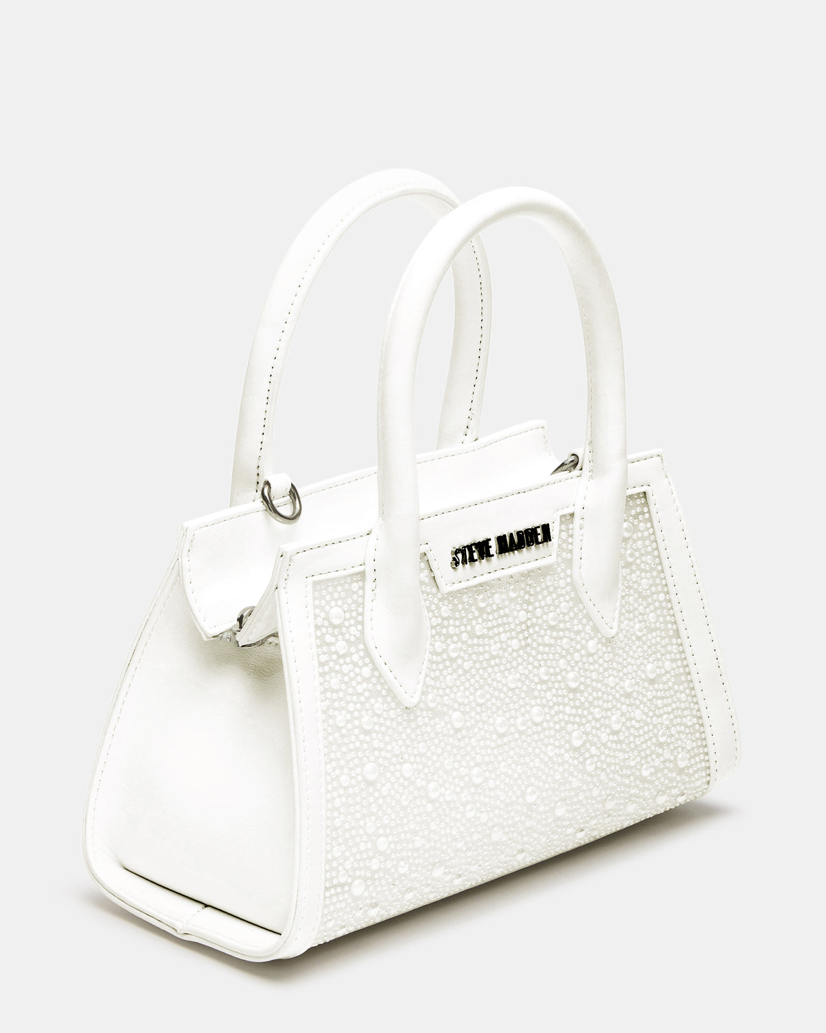 PEACH White Multi Women's Mini Top-Handle Mesh Handbag Steve Madden WHITE MULTI