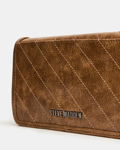 RELAX Bag Pecan Logo Chain Strap Crossbody Handbag Steve Madden PECAN