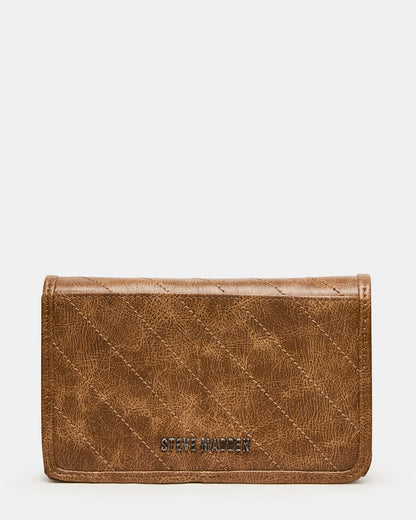 RELAX Bag Pecan Logo Chain Strap Crossbody Handbag Steve Madden PECAN