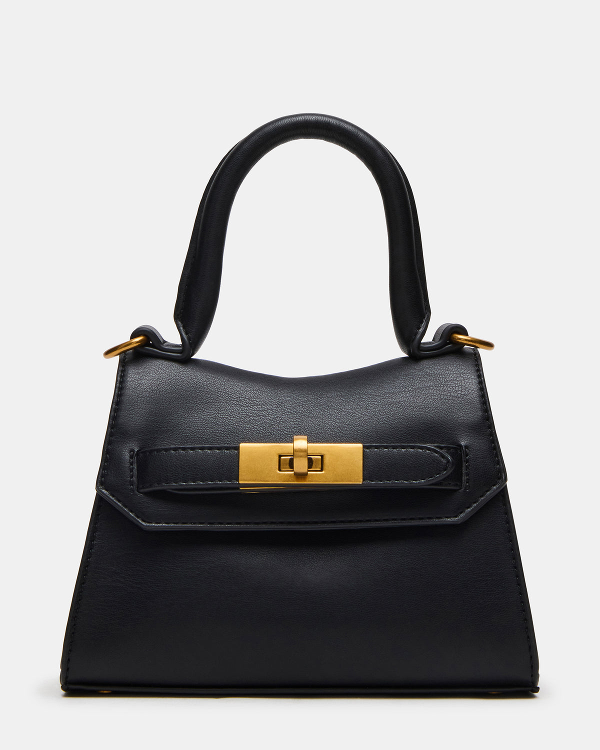 MADLYN Bag Black Structured Turn-Lock Closure Top-Handle Crossbody Mini Handbag Steve Madden BLACK