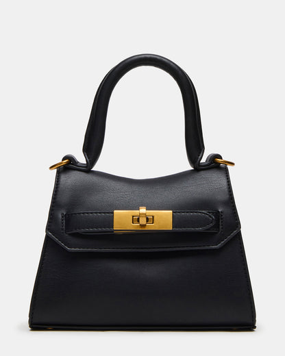 MADLYN Bag Black Structured Turn-Lock Closure Top-Handle Crossbody Mini Handbag Steve Madden BLACK