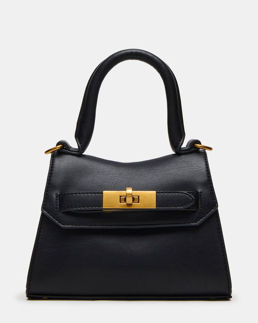 MADLYN Bag Black Structured Turn-Lock Closure Top-Handle Crossbody Mini Handbag Steve Madden BLACK