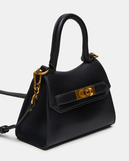 MADLYN Bag Black Structured Turn-Lock Closure Top-Handle Crossbody Mini Handbag Steve Madden BLACK