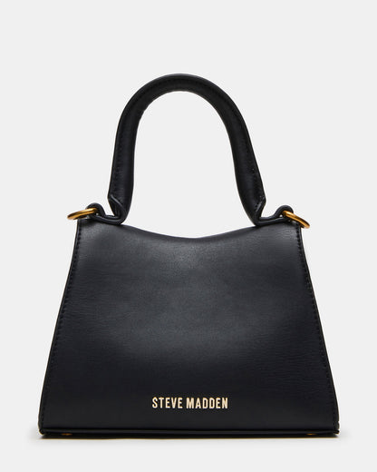 MADLYN Bag Black Structured Turn-Lock Closure Top-Handle Crossbody Mini Handbag Steve Madden BLACK