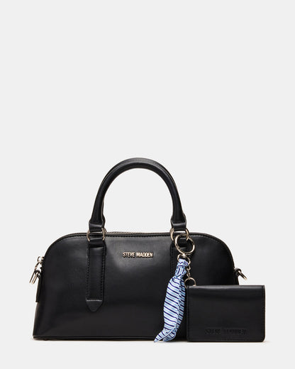 CALLY Bag Black Dome Satchel Top-Handle Crossbody Women's Handbag Steve Madden BLACK