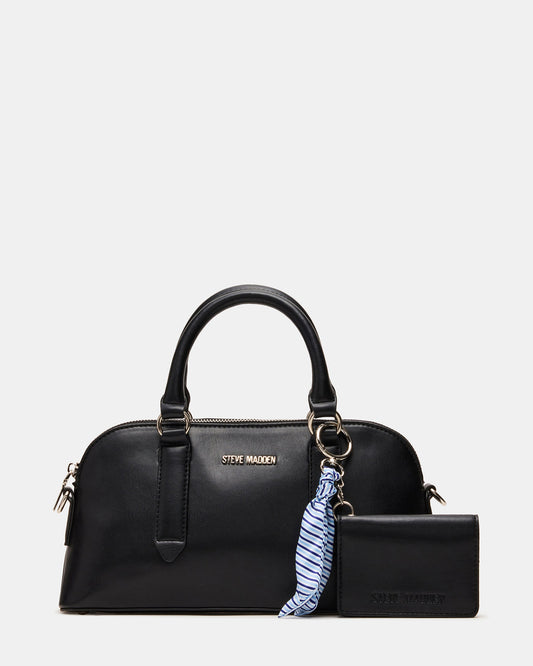 CALLY Bag Black Dome Satchel Top-Handle Crossbody Women's Handbag Steve Madden BLACK