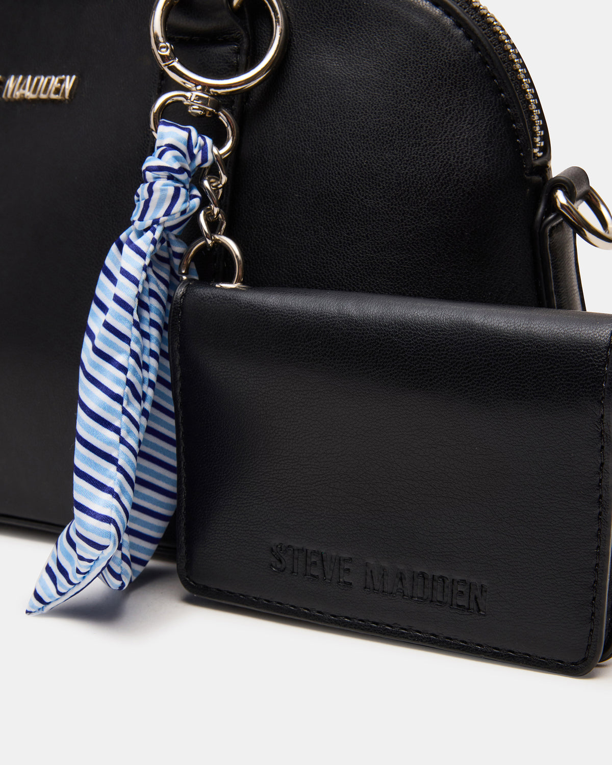 CALLY Bag Black Dome Satchel Top-Handle Crossbody Women's Handbag Steve Madden BLACK