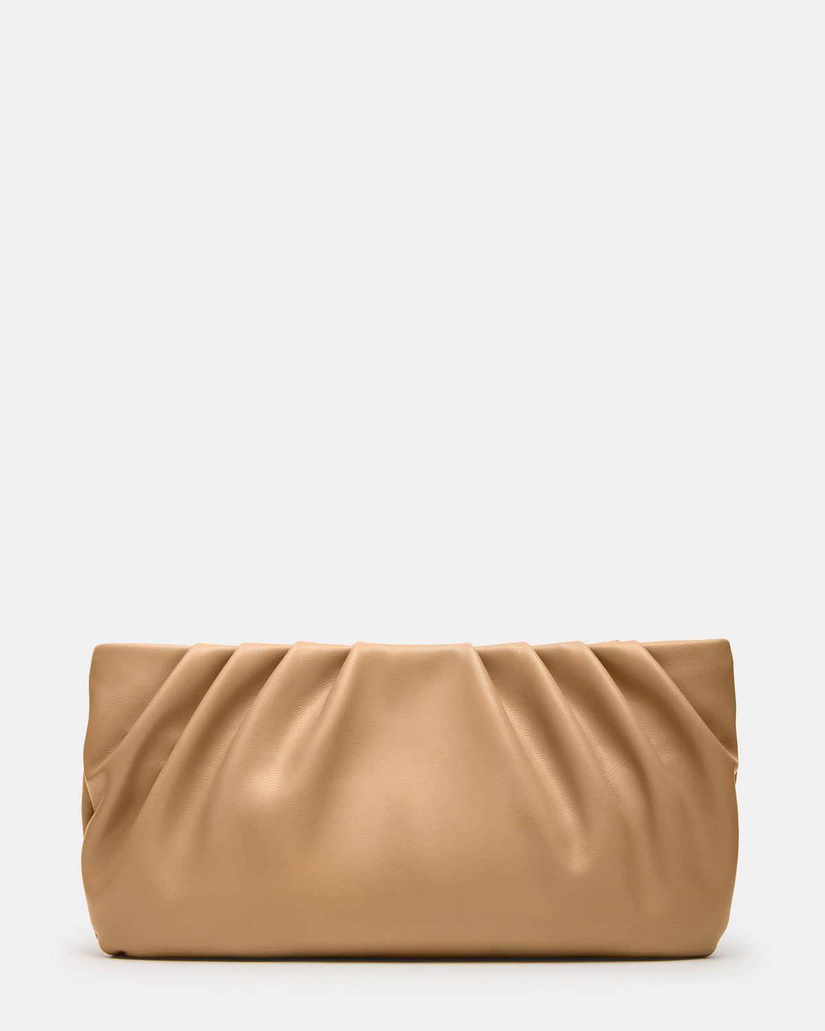 NIKA Chestnut Women's Pleated Crossbody Clutch Handbag Steve Madden CHESTNUT