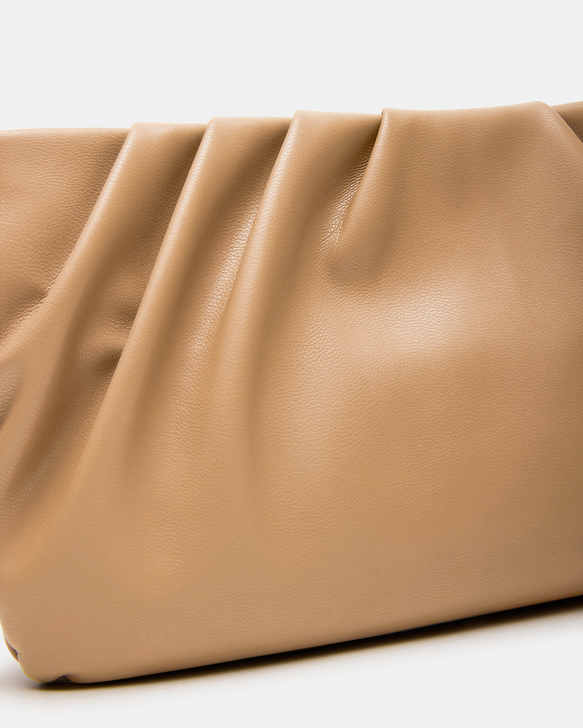 NIKA Chestnut Women's Pleated Crossbody Clutch Handbag Steve Madden CHESTNUT