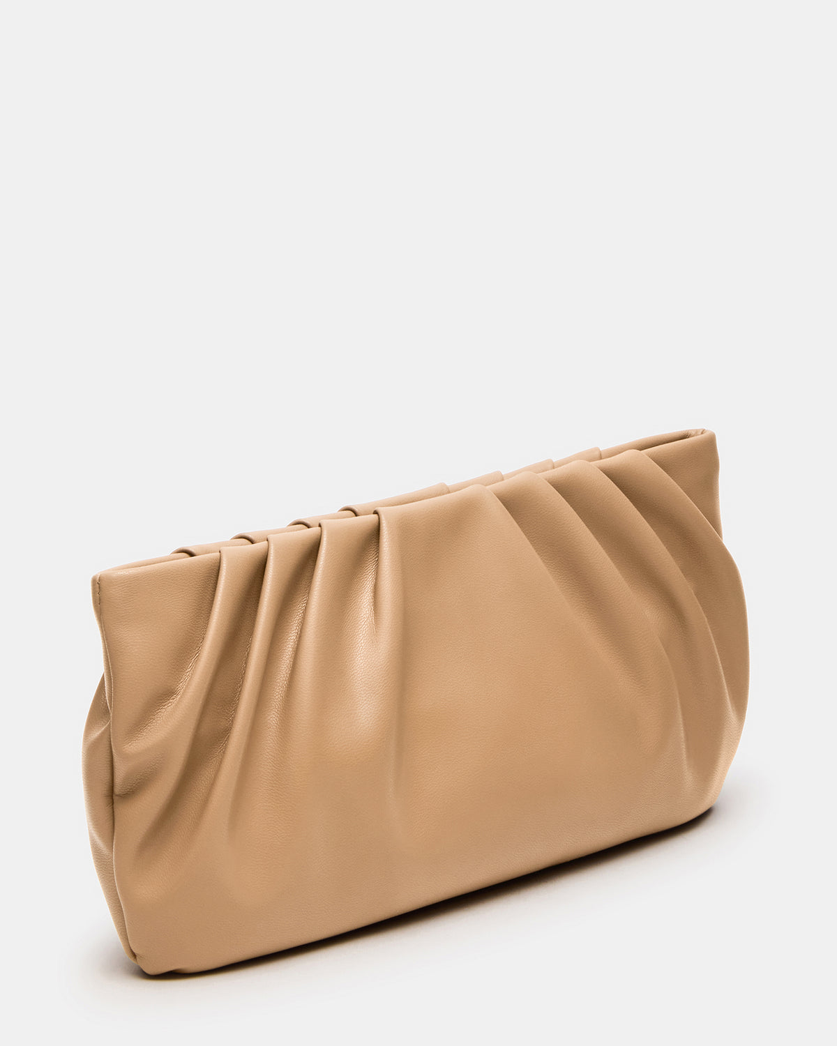 NIKA Chestnut Women's Pleated Crossbody Clutch Handbag Steve Madden CHESTNUT