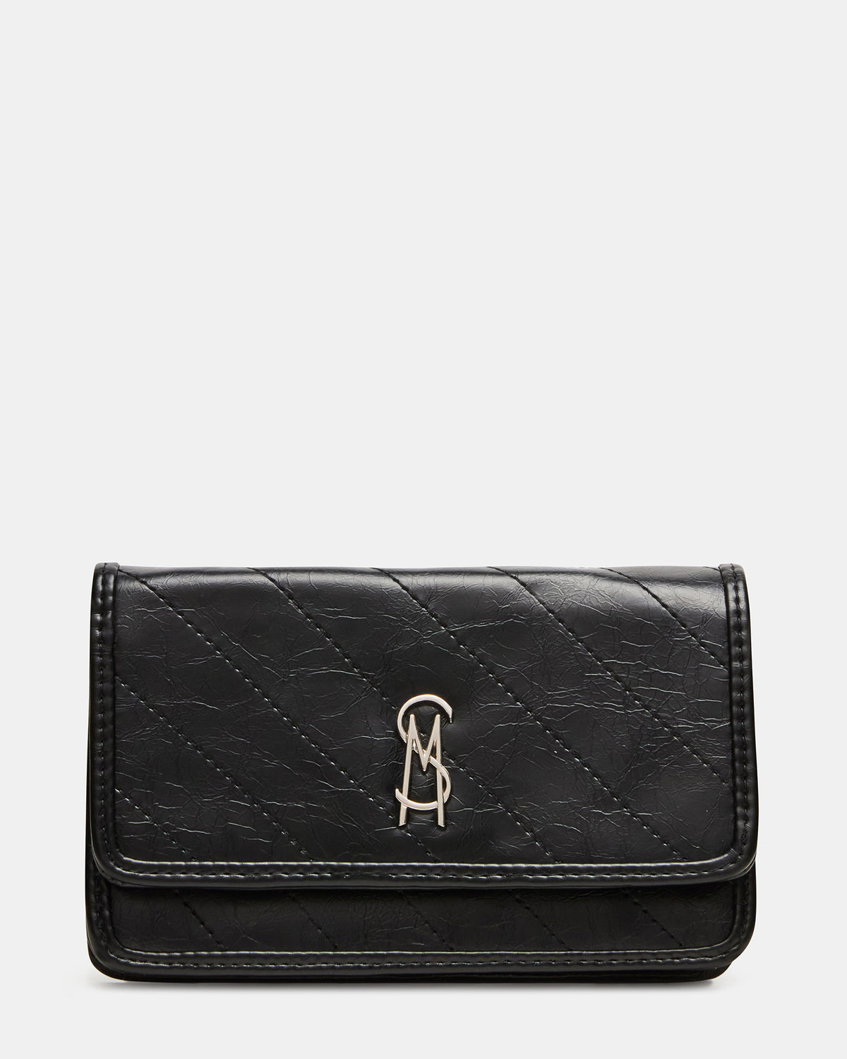 RELAX Bag Black Logo Chain Strap Crossbody Handbag Steve Madden BLACK