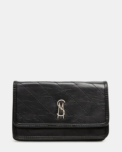 RELAX Bag Black Logo Chain Strap Crossbody Handbag Steve Madden BLACK
