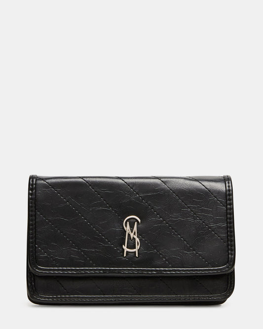 RELAX Bag Black Logo Chain Strap Crossbody Handbag Steve Madden BLACK
