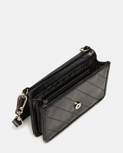 RELAX Bag Black Logo Chain Strap Crossbody Handbag Steve Madden BLACK