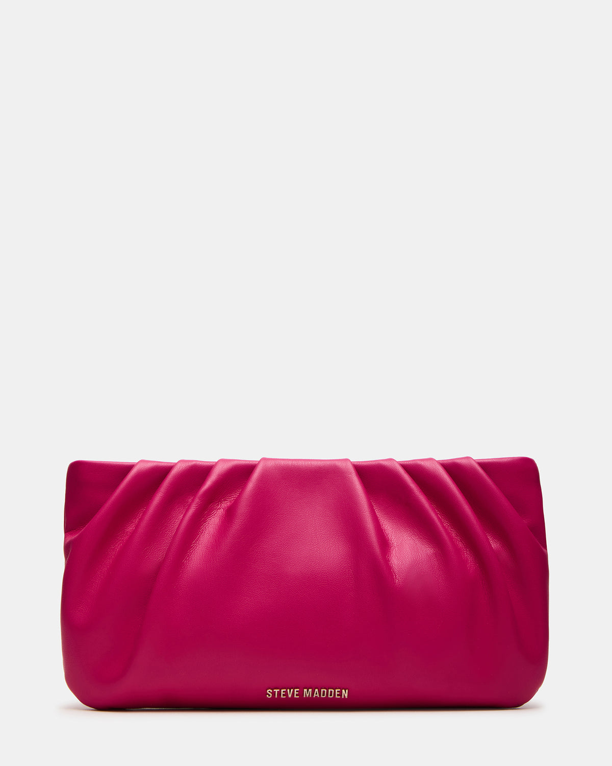 NIKA Fuchsia Women's Pleated Crossbody Clutch Handbag Steve Madden FUCHSIA
