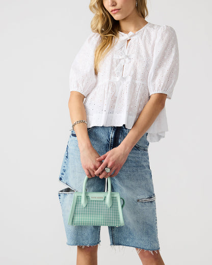 PEACHY Green Multi Women's Mini Top-Handle Mesh Handbag Steve Madden GREEN MULTI