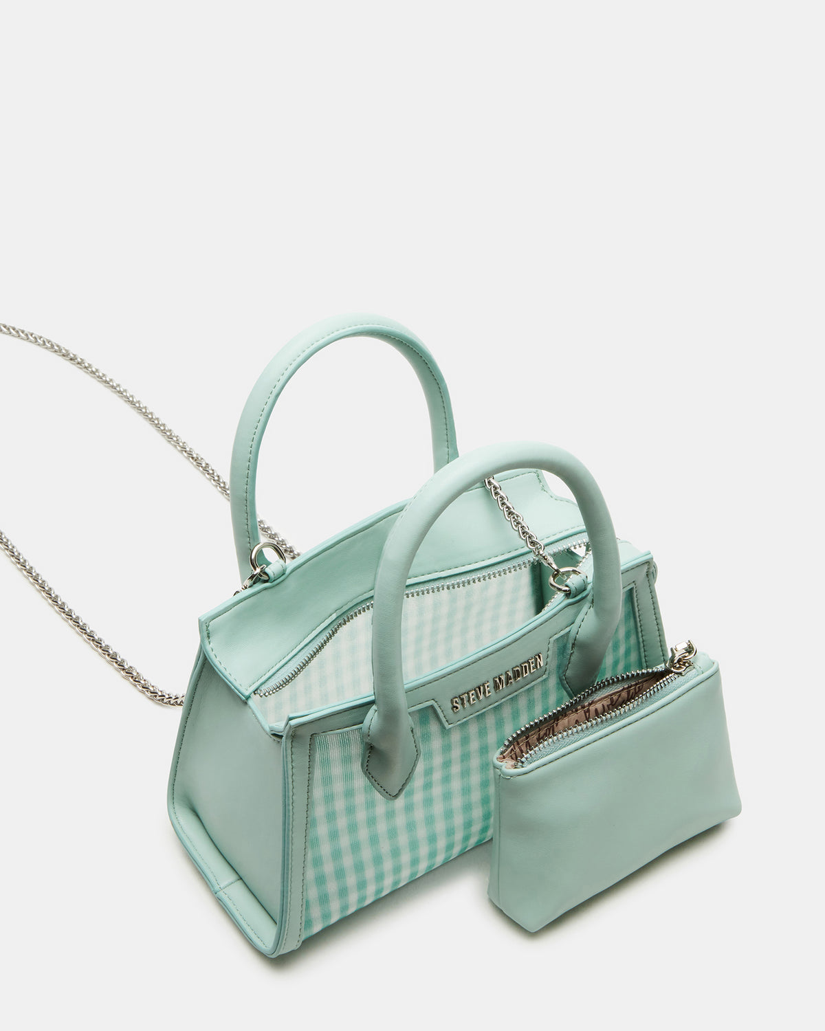PEACHY Green Multi Women's Mini Top-Handle Mesh Handbag Steve Madden GREEN MULTI