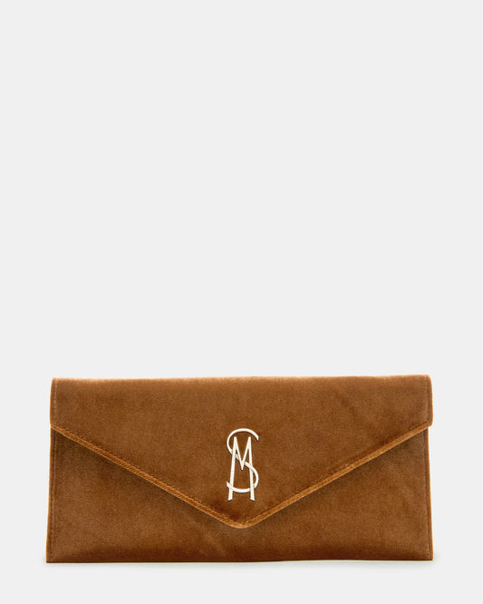SMOOTH Bag Rust Fabric Envelope Logo Crossbody Clutch Handbag Steve Madden RUST FABRIC