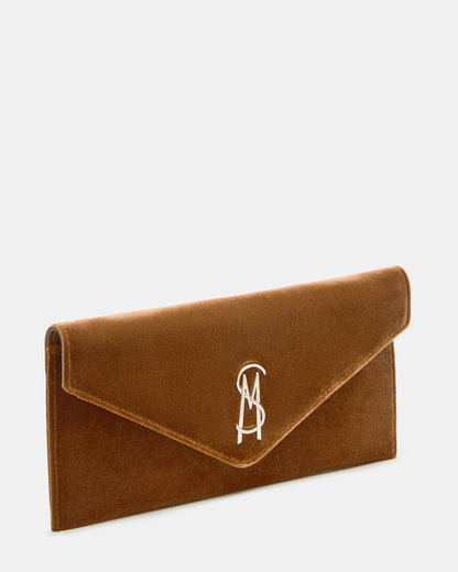 SMOOTH Bag Rust Fabric Envelope Logo Crossbody Clutch Handbag Steve Madden RUST FABRIC