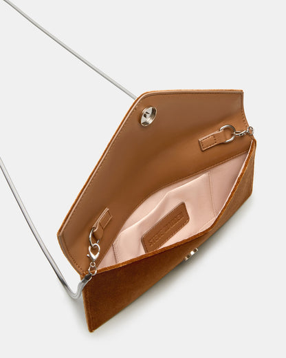 SMOOTH Bag Rust Fabric Envelope Logo Crossbody Clutch Handbag Steve Madden RUST FABRIC