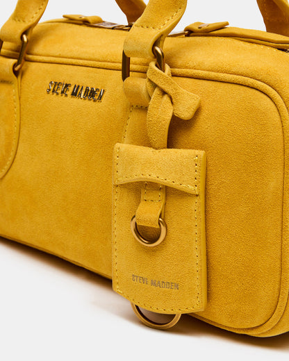 MERIT Bag Mustard Suede Top-Handle Satchel Crossbody Handbag Steve Madden MUSTARD SUEDE