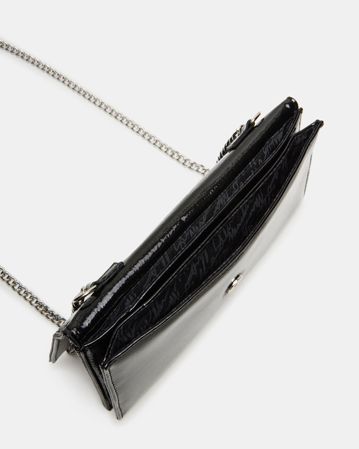 JULIANA Bag Black Patent Crossbody Clutch Handbag Steve Madden BLACK PATENT